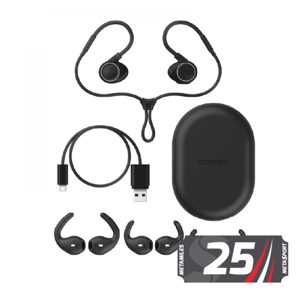 DECATHLON KALENJI 900 EARPHONES WIRELESS BLUETOOTH - BLACK <br><h3 style="color: #ff0000;">Redeem for 25 METAMILES</h3>